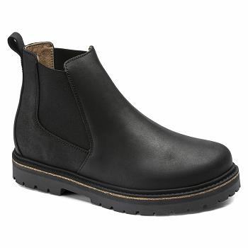 Dámské Boty Birkenstock Stalon Oiled Nubuck Læder Černé | CZ 339SGL